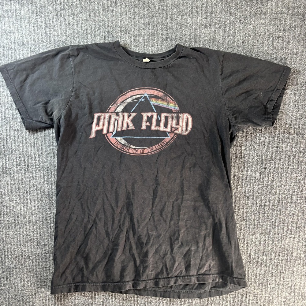 Pink Floyd Shirt Mens Small Black Dark Side Of The Moon Graphic Tee Band Rock
